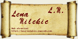 Lena Milekić vizit kartica